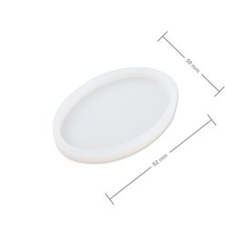 Silikonová forma na odlévání kreativní hmoty ovál 92x59x7mm