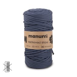 Manumi háčkovací polyesterová šňůra 5 mm denimová