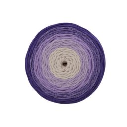 Manumi háčkovací polyesterová šňůra 5 mm ombré fialová