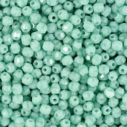 Manumi české broušené korálky 3 mm Opaque Azure Turquoise