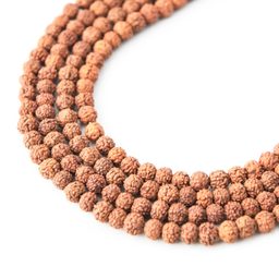 Bead from Rudraksha seed natural uncolored 5mm