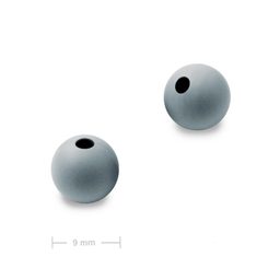 Silicone round beads 9mm Dim Grey