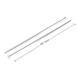 Headpins 50mm platinum