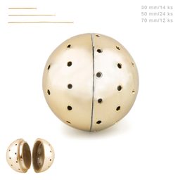 Magická perla s nýty 27mm zlatá