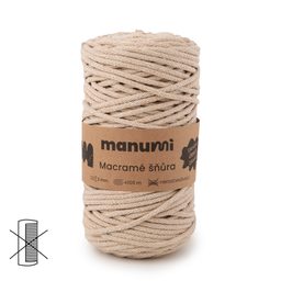 Manumi Macramé šňůra 3mm cappuccino