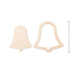 Decupaj din lemn și inserție clopoțel 10cm