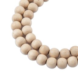 Manumi czech wooden beads 8 mm natural