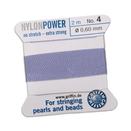 Griffin nylonová nit Nylon power s jehlou 0,6 mm/2 m fialová