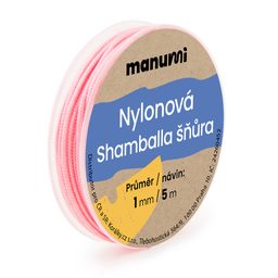 Nylonová šňůrka na Shamballa náramky 1 mm/5m světle růžová č. 17