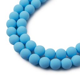 České stláčané korálky Estrela BONDELI 8 mm soft blue