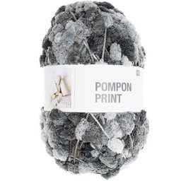 Rico design háčkovací bambulková příze POMPON Print šedý mix