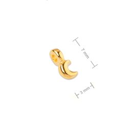 Manumi mini přívěsek půlměsíc 7x3 mm pozlacený