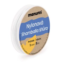 Nylonová šňůrka na Shamballa náramky 1 mm/5m bílá č. 16