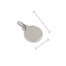 Přívěsek z chirurgické oceli medailon pro gravírování 8 mm