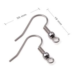 Stainless steel 316L open earring hooks 20x19mm