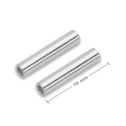 Sterling silver 925 straight spacer tube 10x2mm No.339
