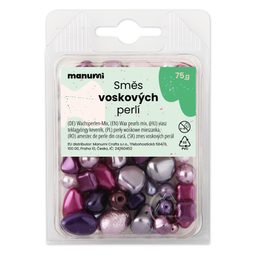 Glass pearls mix purple