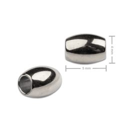 Korálek z chirurgické oceli ve tvaru rýže 4 x 5 mm