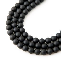 Manumi české sklenené stláčané guľôčky Jet Matt 6mm č.44