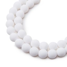 Czech pressed beads Estrela BONDELI 8 mm soft white