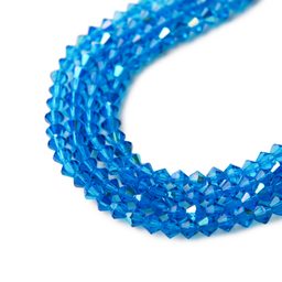 Manumi cehe perle de staniu 4mm Capri Blue AB