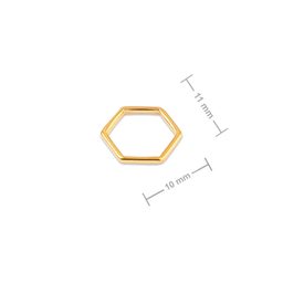 Manumi spojovací díl hexagon 11x10 mm pozlacený
