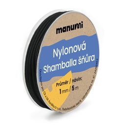 Nylonová šňůrka na Shamballa náramky 1 mm/5m černá č. 30