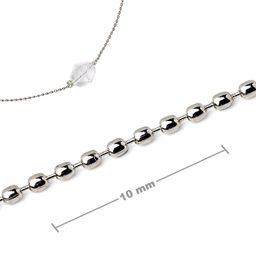 Unfinished ball chain for crimping platinum