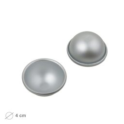 Manumi dvoudílná sada hliníkových forem na šumivé bomby ve tvaru koule ⌀4 cm