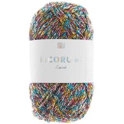 Ricorumi Lamé fancy crochet yarn shade 004 coloured