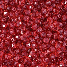 Manumi české broušené korálky 3 mm Siam Ruby