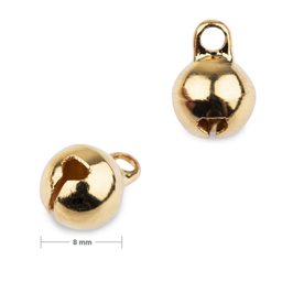 Jewellery bell 11x8mm in gold