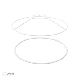 Lampshade frame for a chandelier round set of 2 parts 20cm