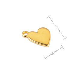 Manumi prívesok srdce 10x9,5mm pozlátený