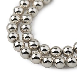 Akrylové metalické perle 8mm stříbrné