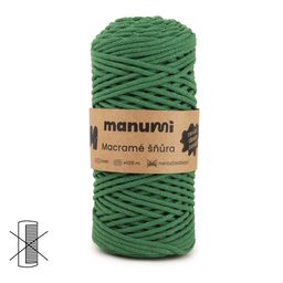 Manumi Macramé šňůra 3mm zelená