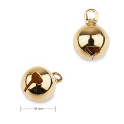 Jewellery bell 14x10mm in gold