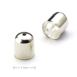 Căpăcel neted 7mm de culoare argintie