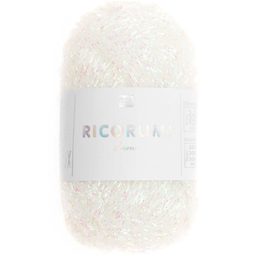 Ricorumi Lamé fancy crochet yarn shade 003 white