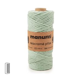 Manumi Macramé příze stáčená 3mm Eukalyptus