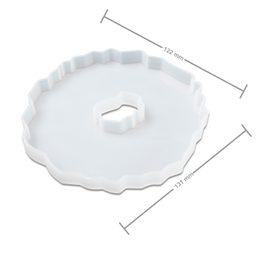 Matriță de silicon pentru turnarea rășinii de cristal tăviță 131x122x12mm