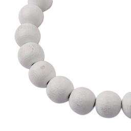 Manumi czech wooden beads 14 mm white
