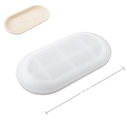 Silicone mould for casting creative clay coaster oval 190x96x16mm