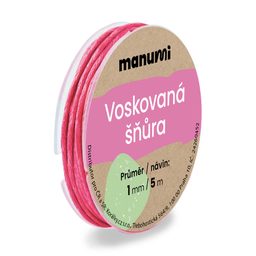Voskovaná šňůra 1 mm/5m růžová