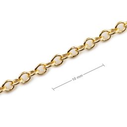 Lănțișor pentru gablonțuri la metru cu za de 2,5mm de culoare aurie