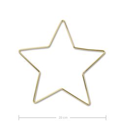 Kovový rám hviezda na macramé 20cm
