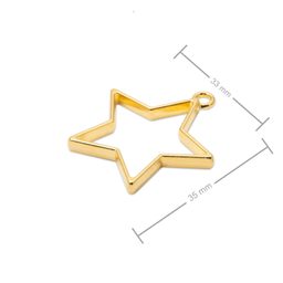 Rámeček na odlévání křišťálové pryskyřice hvězda zlatý