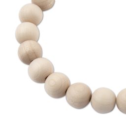 Manumi czech wooden beads 14 mm natural