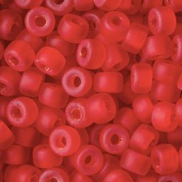 Skleněné korálky se širokým průtahem 6 mm Siam Ruby Matt