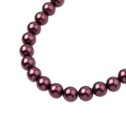 Preciosa kulatá perla MAXIMA 4 mm Pearl Effect Light Burgundy